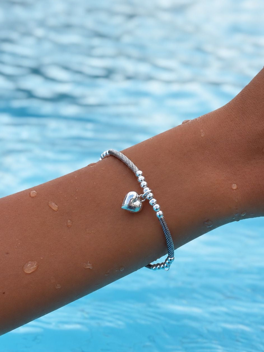 Amour beads Bracelet -in Sterling Silver -925s