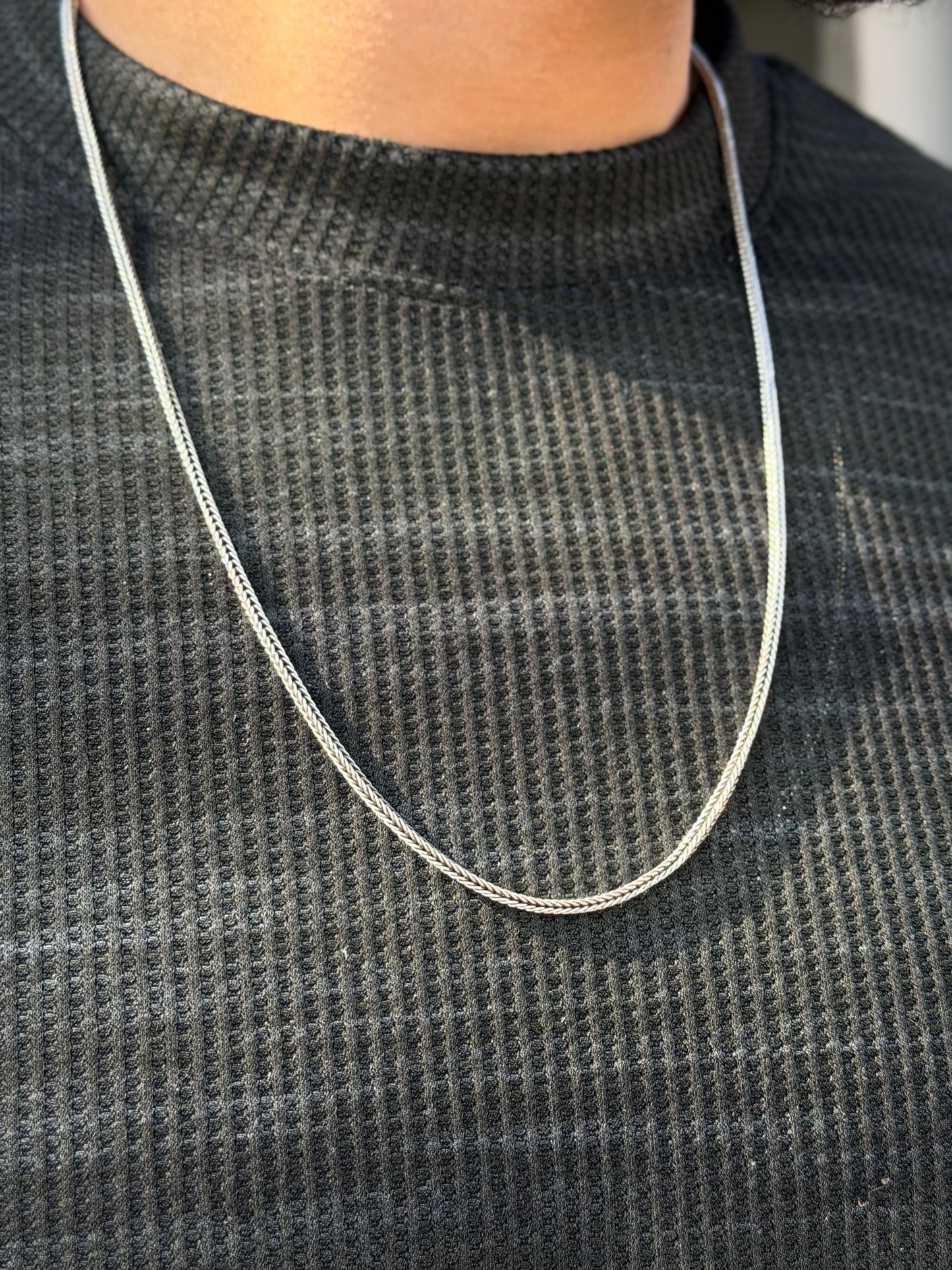 Costie Necklace for Men's Sterling Silver 925s- 62cm-2mm