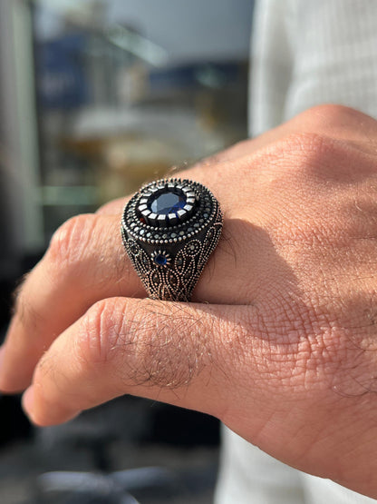 Dark Jewel Ring -Sterling Silver 925s