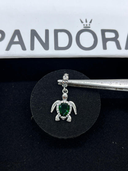 Small Green  Sparkling sea turtle Pandora Charm✨