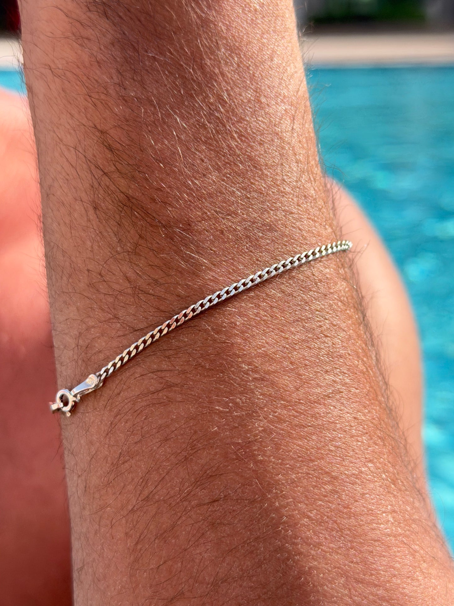 Thin Grommet Vermeil-S925 Sterling Silver Bracelet for men