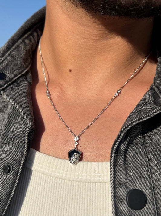 Black Leonis Necklaces for Men's Sterling Silver 925s