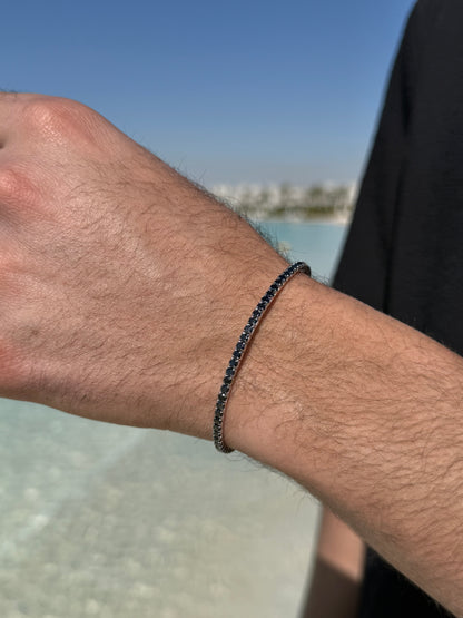 2.7mm Elastic Tennis Bracelet in Sterling Silver925s