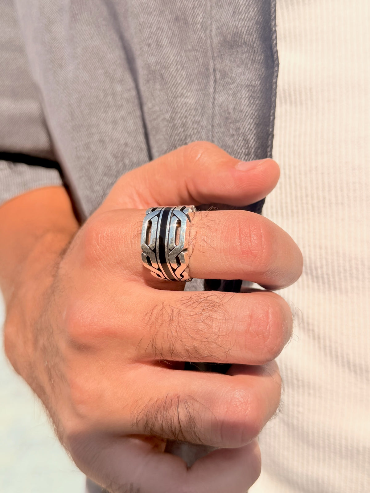 Cipher Ring in Sterling Silver 925s
