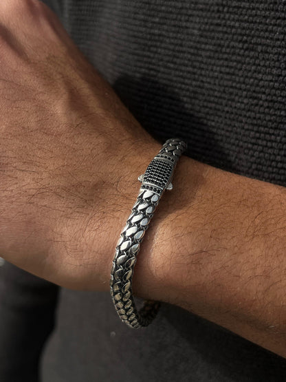 Skin Bracelet for Men's Sterling Silver 925s-20cm-7.5mm