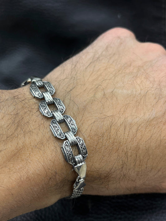 Norse Solid Bracelet for Men's Sterling Silver 925s