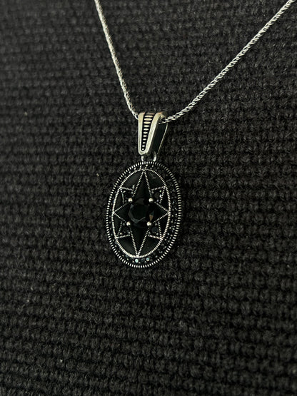 Victorian Marquis Pendant – S925 Silver-3cm