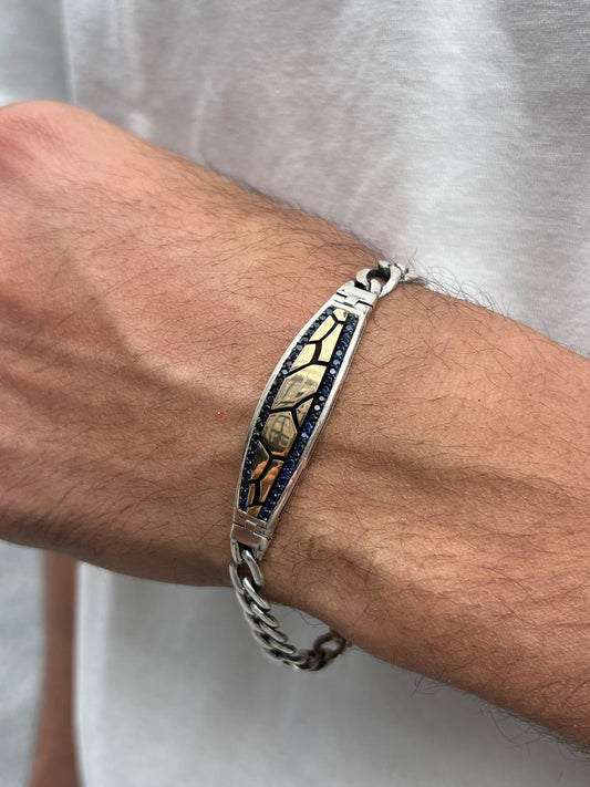 Dragon skin Bracelet for Men's Sterling Silver 925s