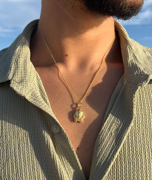 Premium- Sphinx Necklace in Sterling Silver 925s- Real 21K Gold Plated