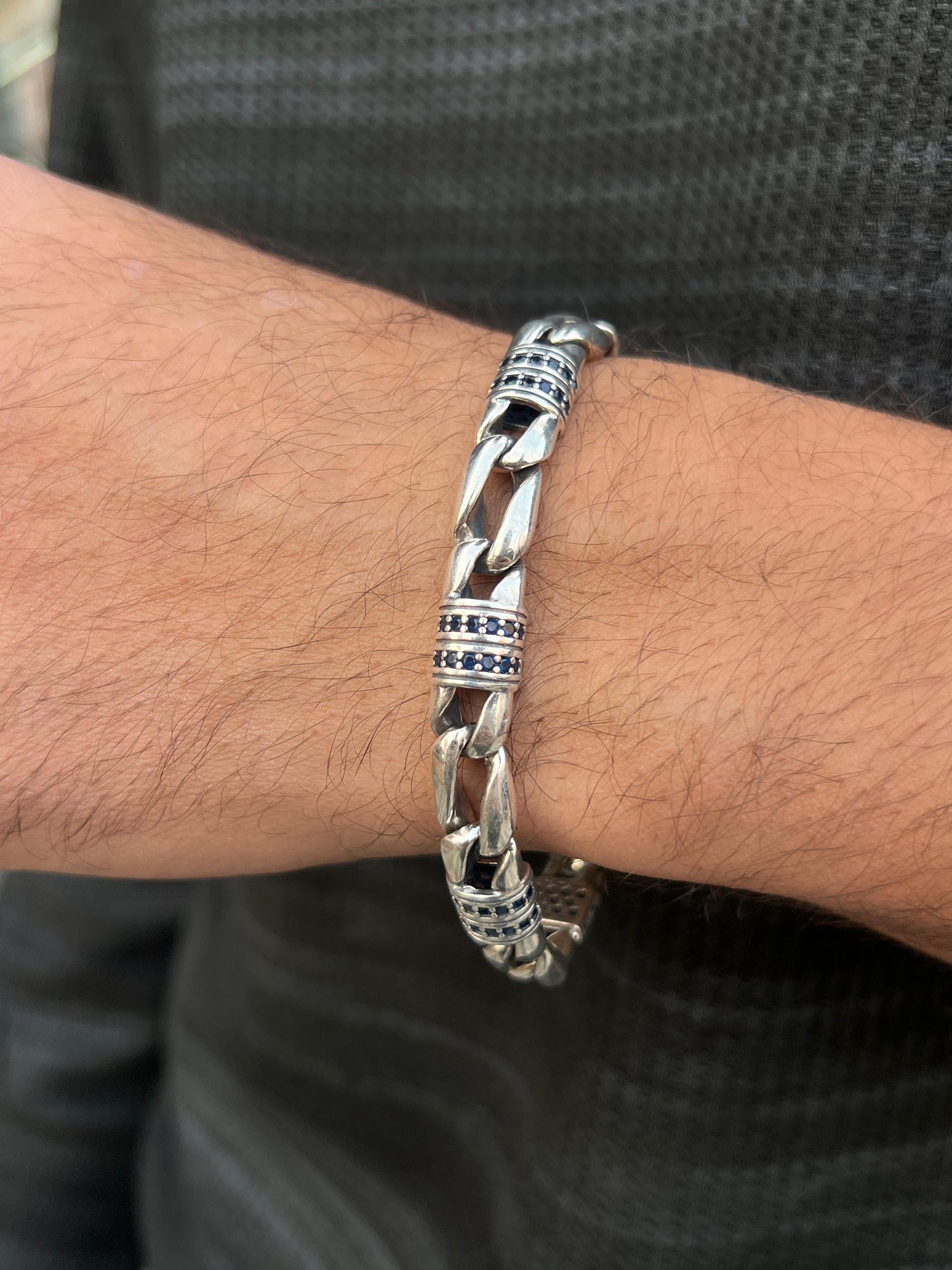 DEADWEIGHT Bracelet in Sterling Silver 925s-(20cm-9mm)