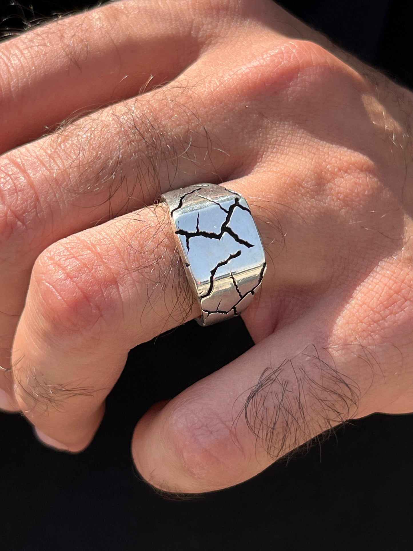 Rock Ring -for Men's Sterling Silver 925s