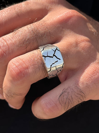 Rock Ring -for Men's Sterling Silver 925s