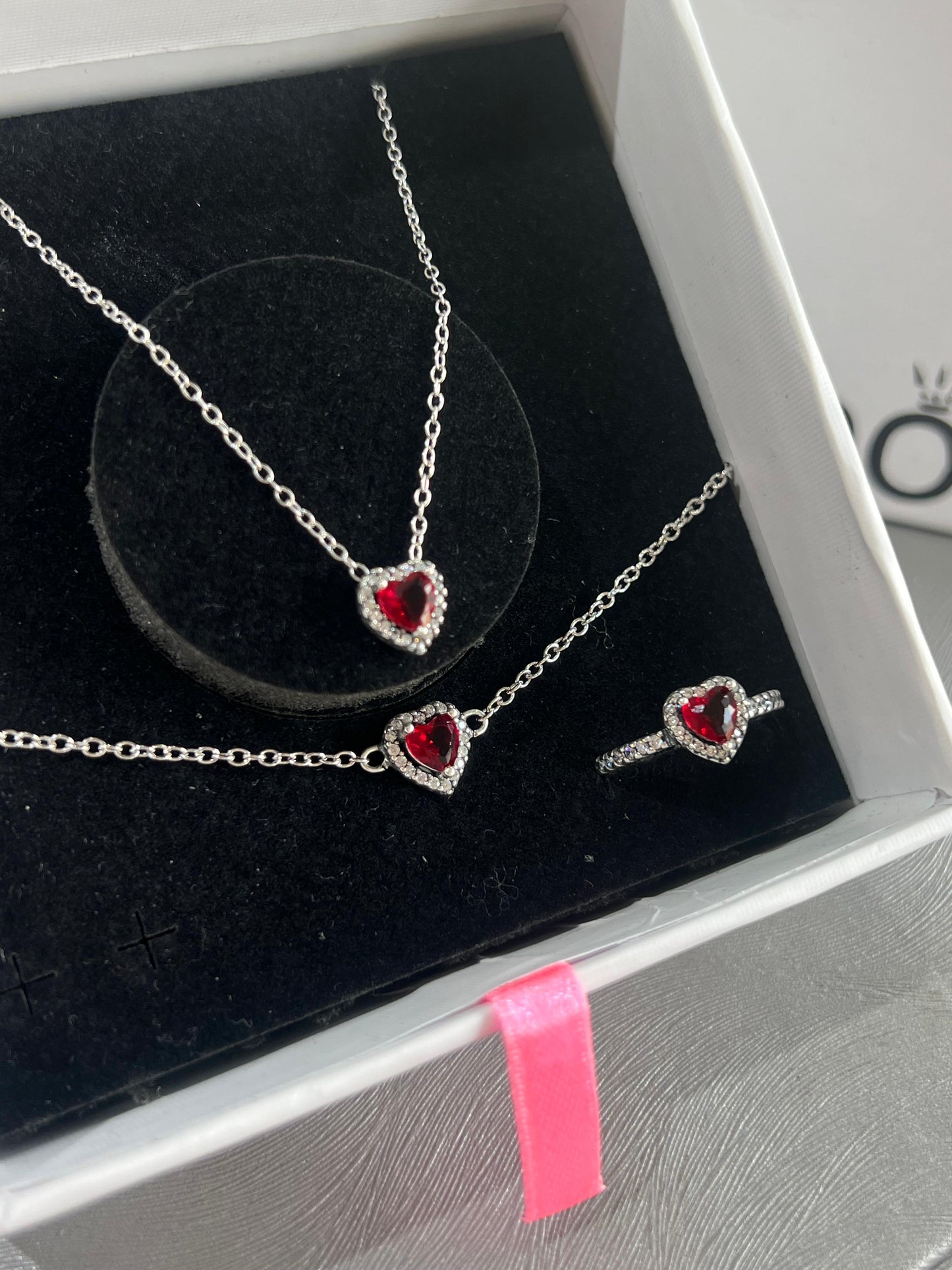 Heart Trio Set with bracelet-Italian Silver 925