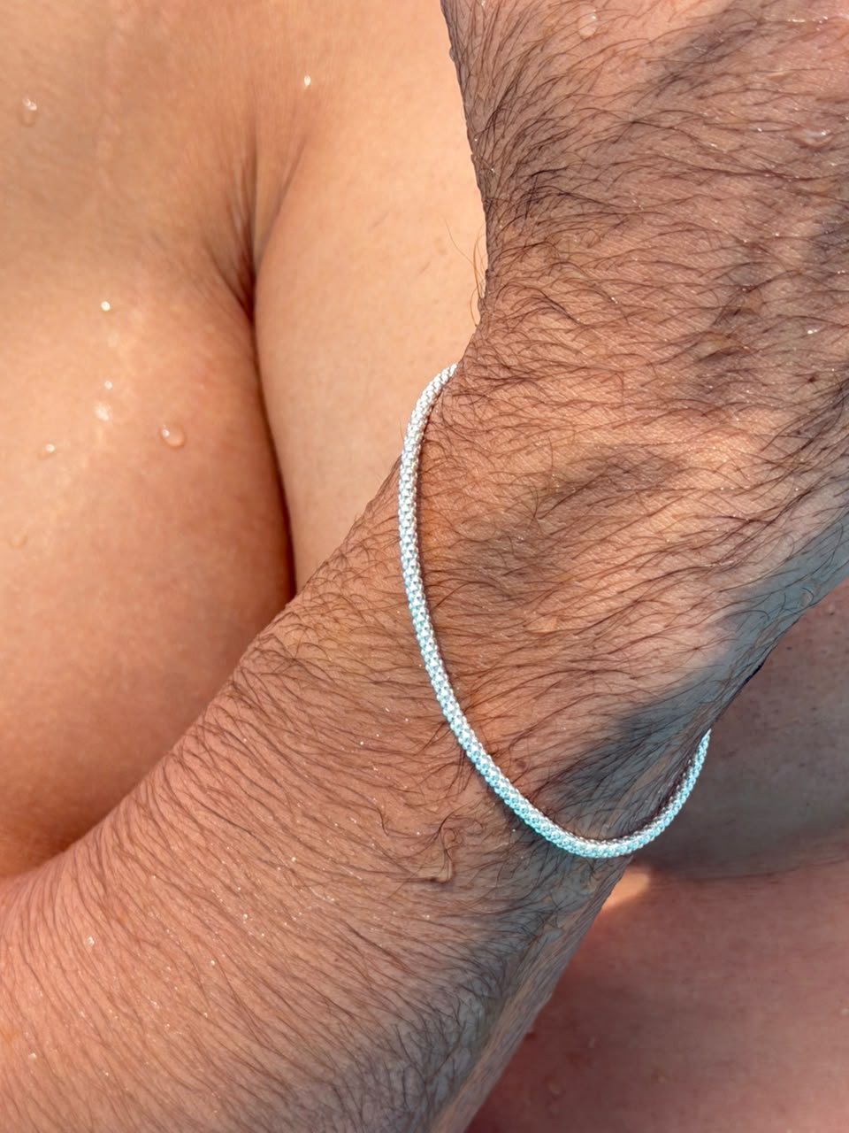 White Vellum Bracelet Sterling Silver 925s-(2.6mm)