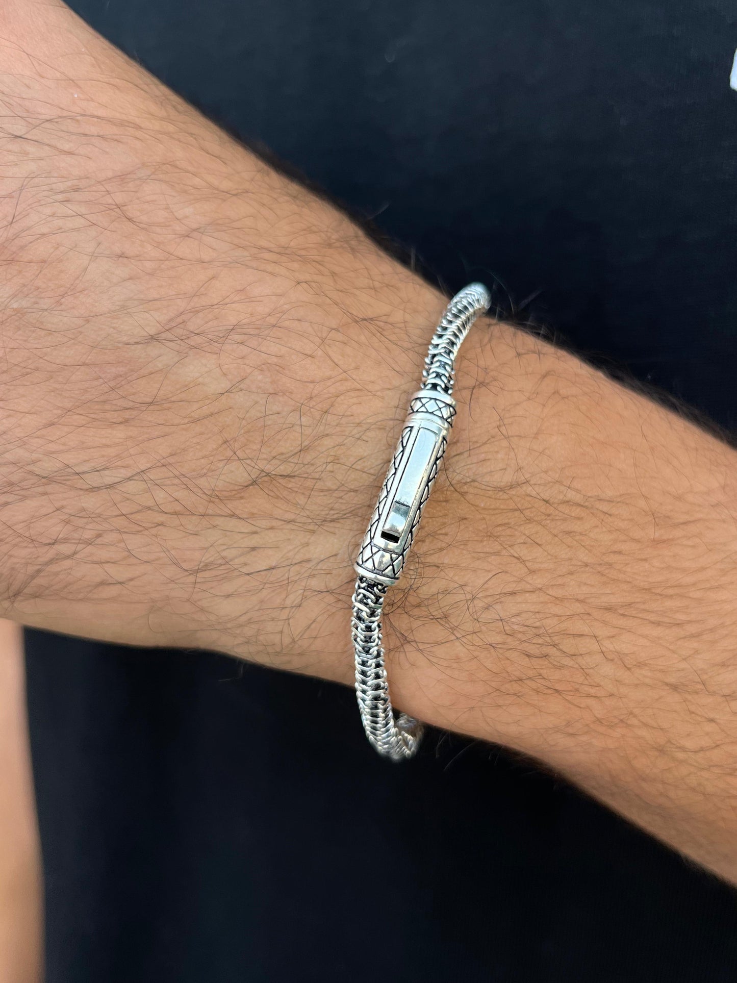 Viper Chain Bracelet for Men's Sterling Silver 925s-19cm