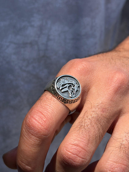 Fenrir Horse Ring -for Men's Sterling Silver 925s