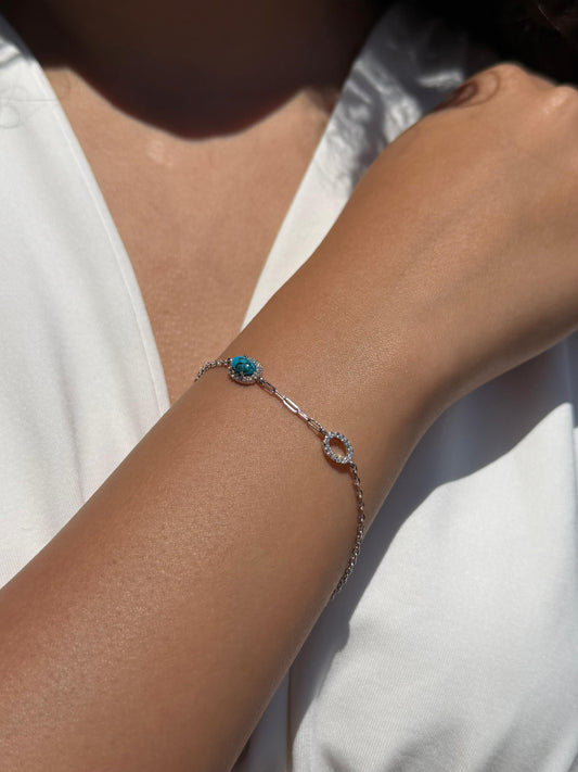 Turquoise Bracelet -in Sterling Silver -925