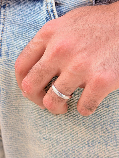 Sleek Engagement Ring -Sterling Silver 925s -4mm-