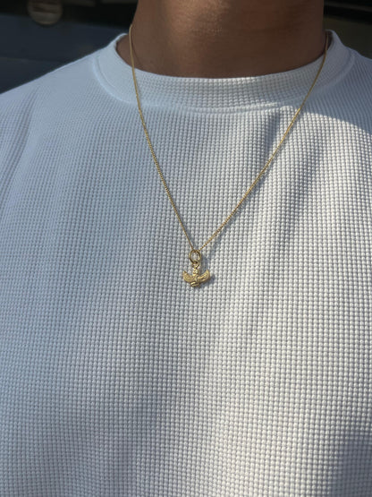 Premium- Horus Necklace in Sterling Silver 925s- Real 21K Gold Plated