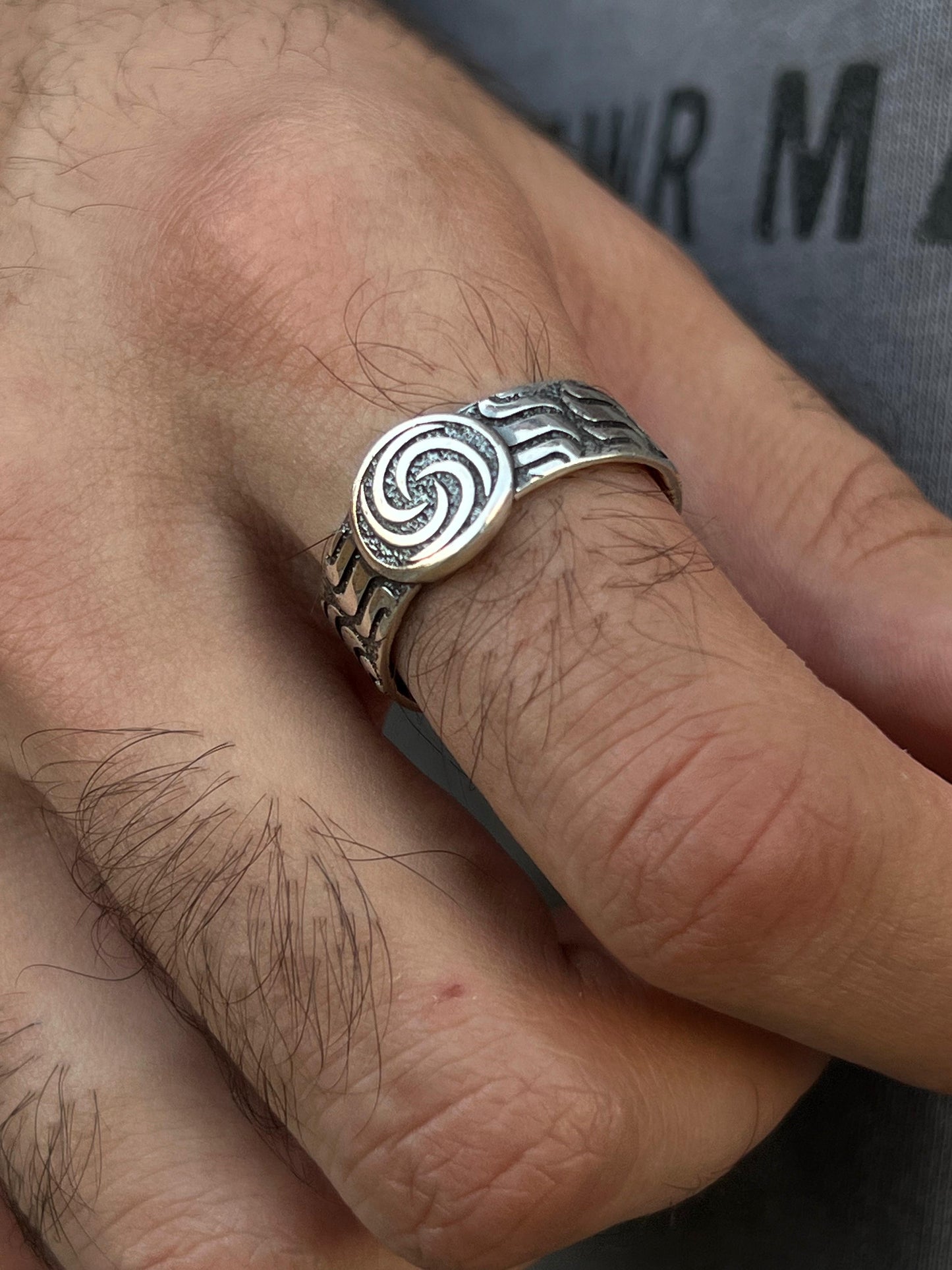 Thunder wave Ring -for Men's Sterling Silver 925s