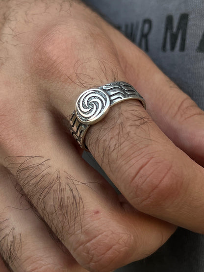 Thunder wave Ring -for Men's Sterling Silver 925s
