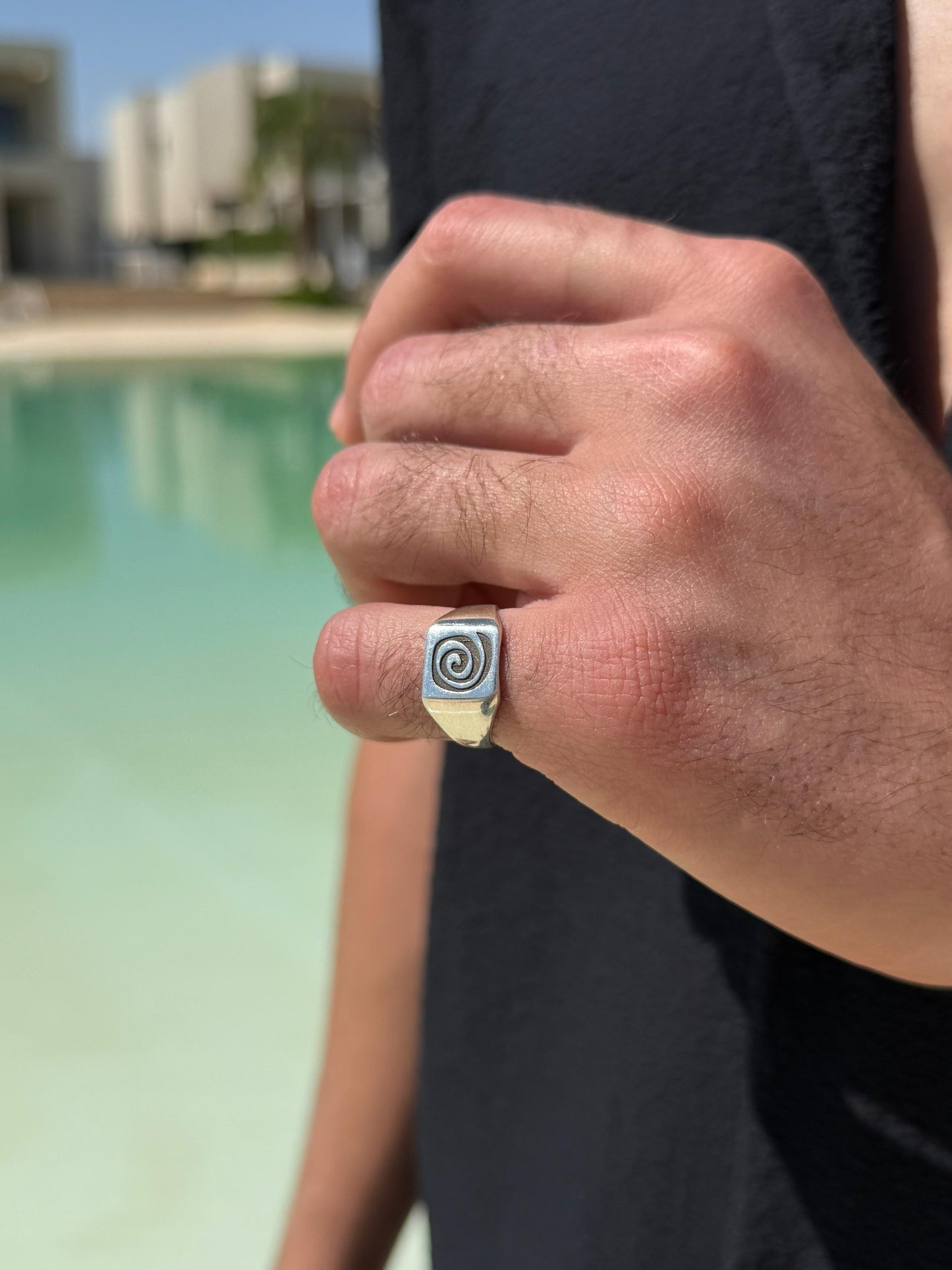 Spiral Cord Ring in Sterling Silver 925s
