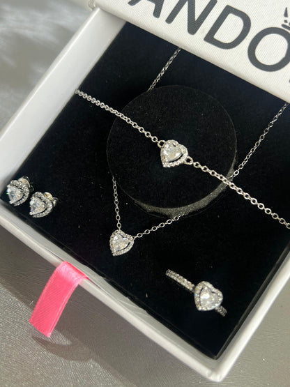 Full Heart Set - Italian Silver 925