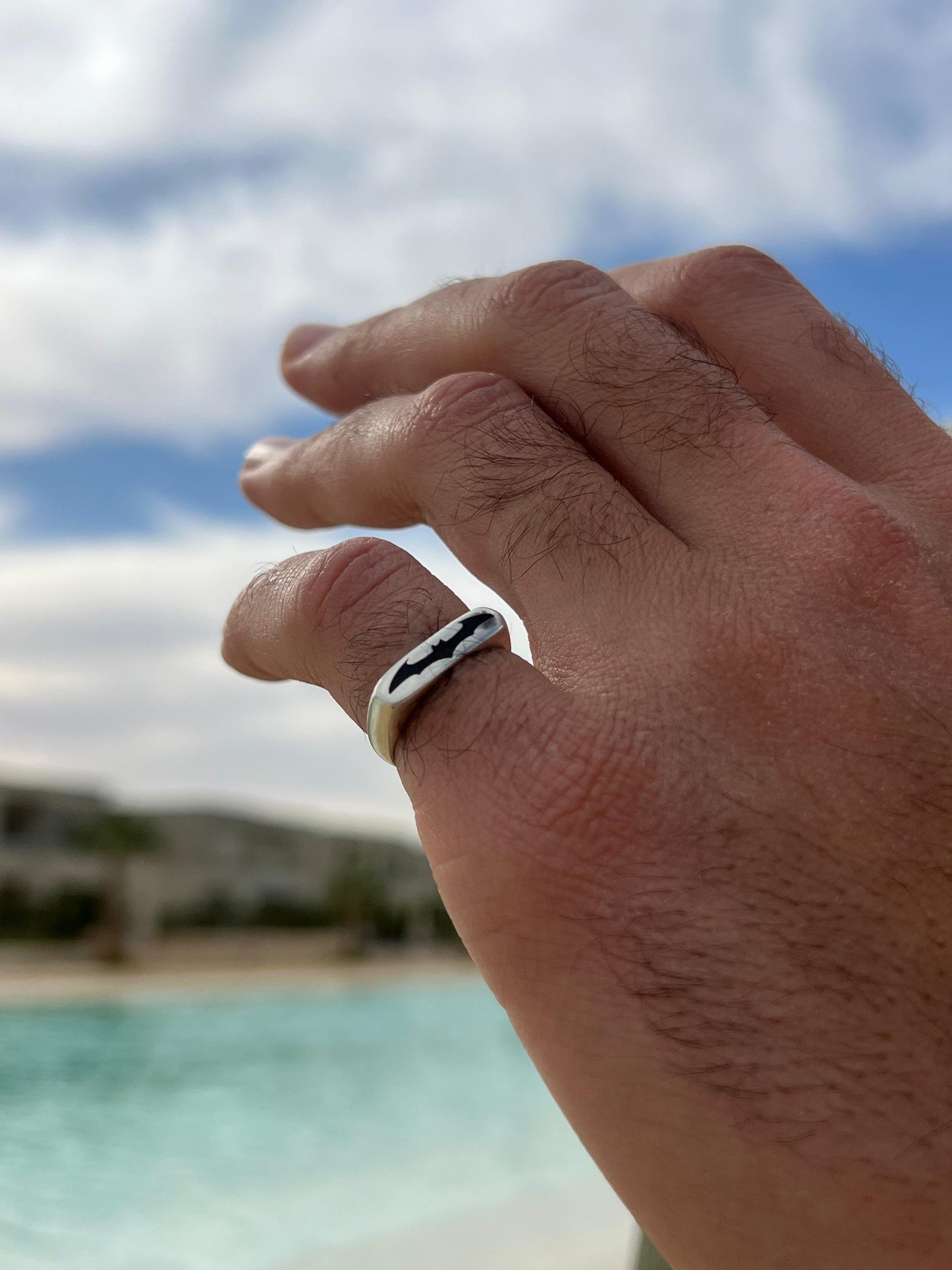 Batman Ring for Men in Sterling Silver 925s