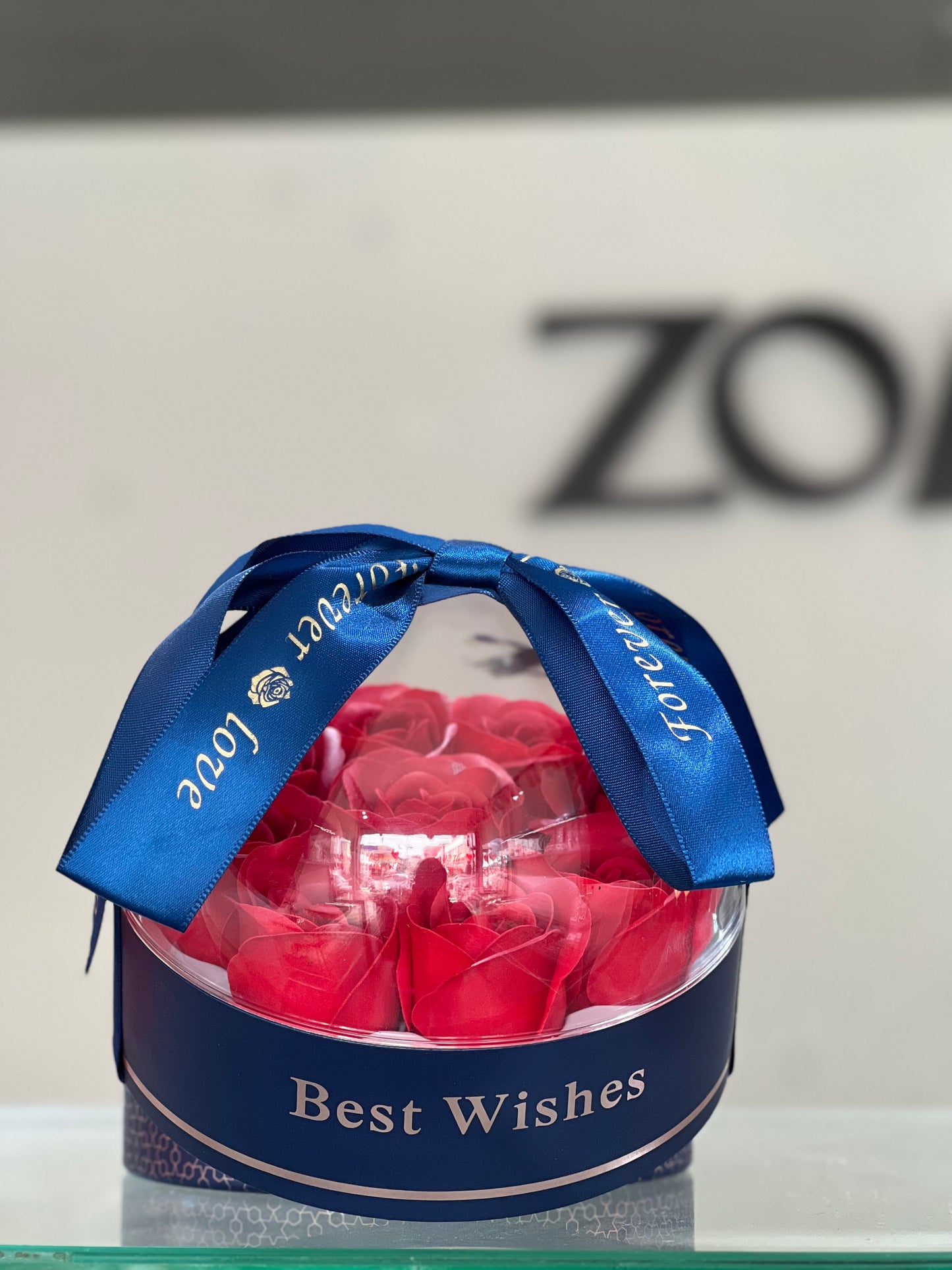 Forever Blue Flower Valentine’s Box