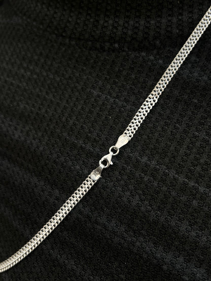 White Dragon bone Necklace Sterling Silver 925s (64cm-5mm)