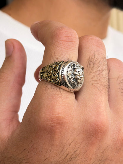 Emperor Lion Ring for Men's Sterling Silver 925s