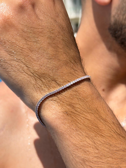 Pink Tennis Bracelet Sterling Silver 925s