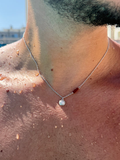 Bead Touch Necklace in Sterling Silver 925s