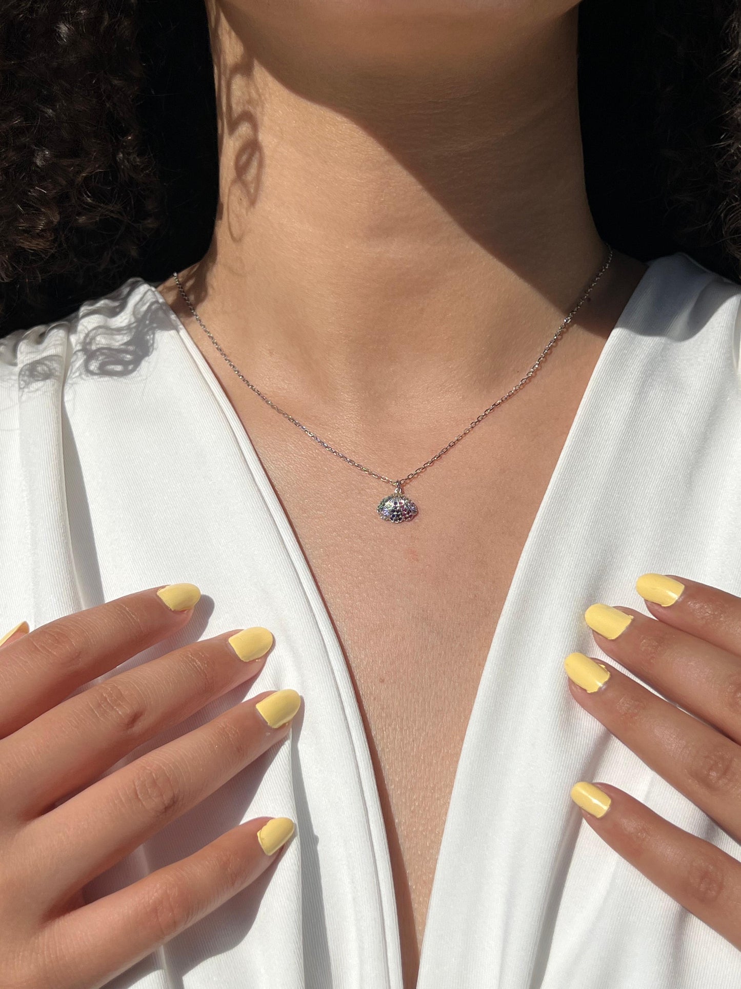 Magic Shell Necklace in Sterling Silver 925s