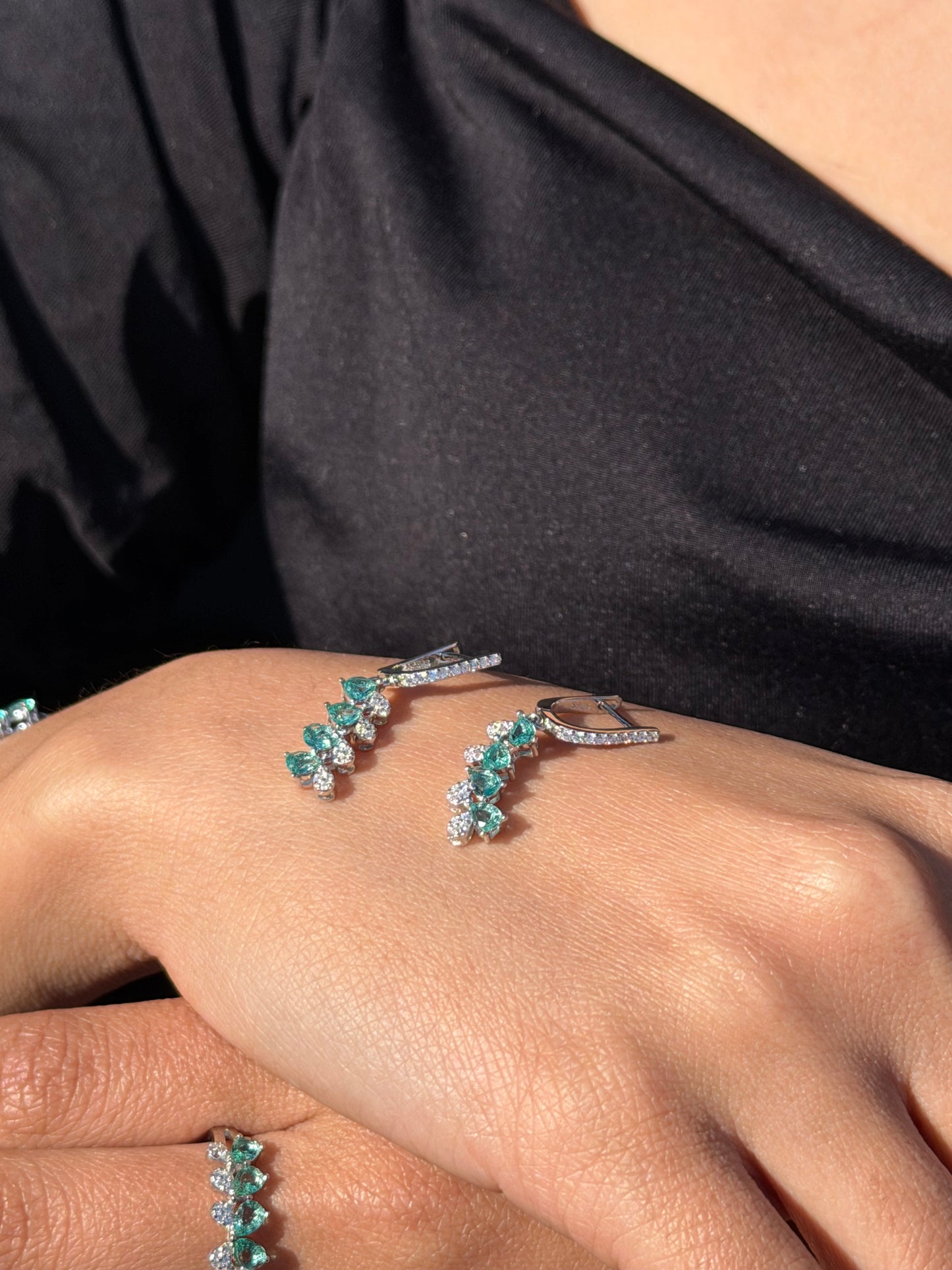 Turquoise Full Set (4-pieces) In Italian Sterling Silver 925