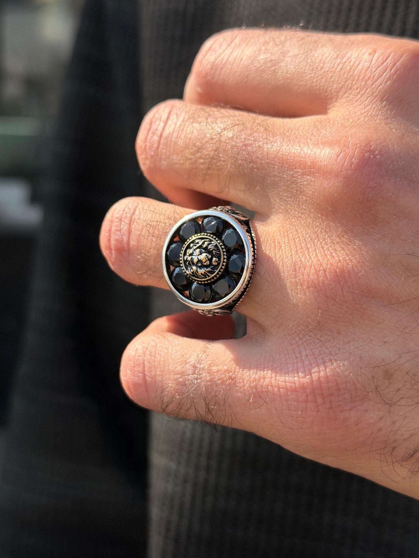 Exclusive ⛔️Lion head motif Ring -for Men's Sterling Silver 925s