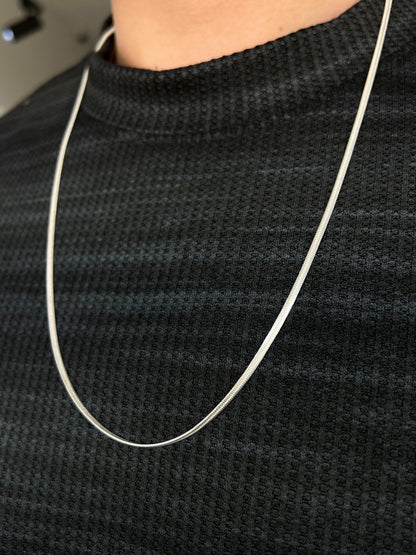 Snake Chain For Men Sterling Silver925-(65cm-3mm)