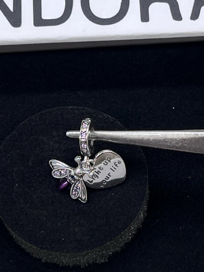 Pandora Glow in the Dark Firefly Love Dangle Charm