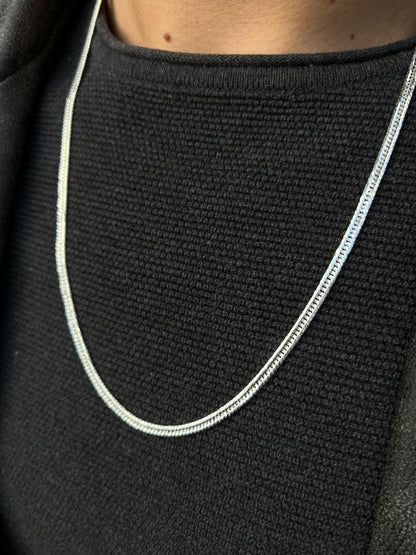 Miami Grommet Chain For Men Sterling Silver925 -(62cm-4mm)