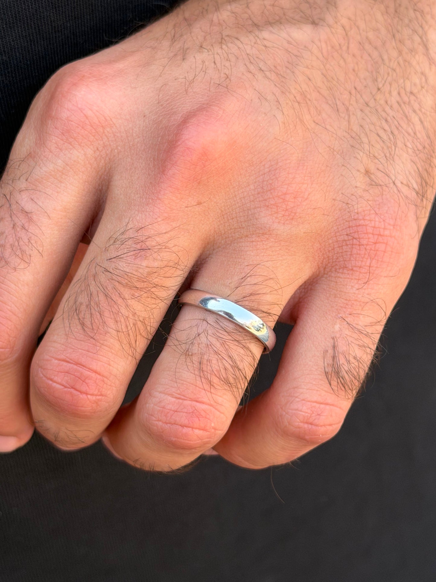 3.5mm Sleek Engagement Ring in Sterling Silver 925s