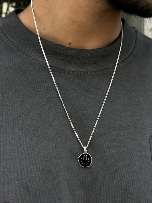 Steamy Smile Necklace for Men's Sterling Silver 925s