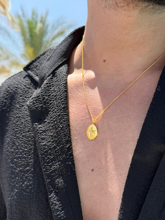 Liberty Necklace Sterling Silver 925s-Fine Gold Plated