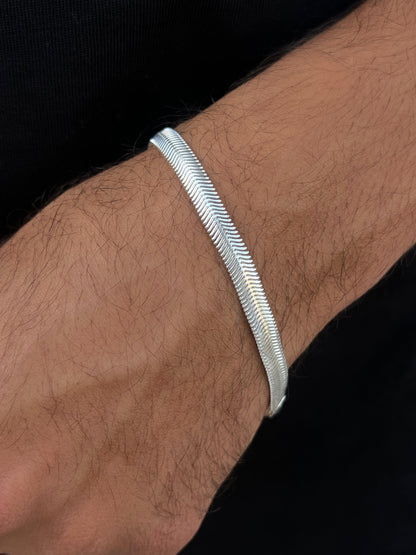 Thick Snake Bracelet Sterling Silver 925s-(21,5cm-7mm)