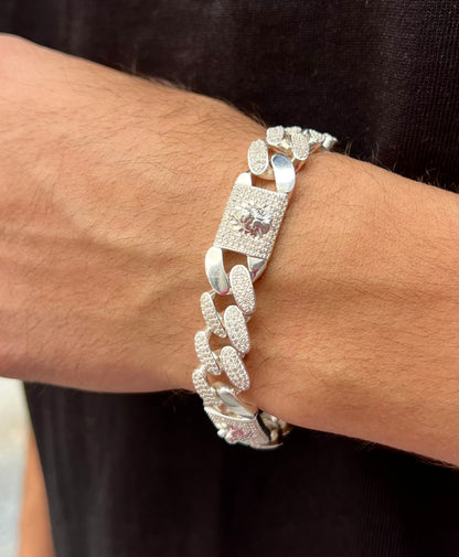 Iced Versace Gangster Chain -Bracelet S925 Sterling Silver for men