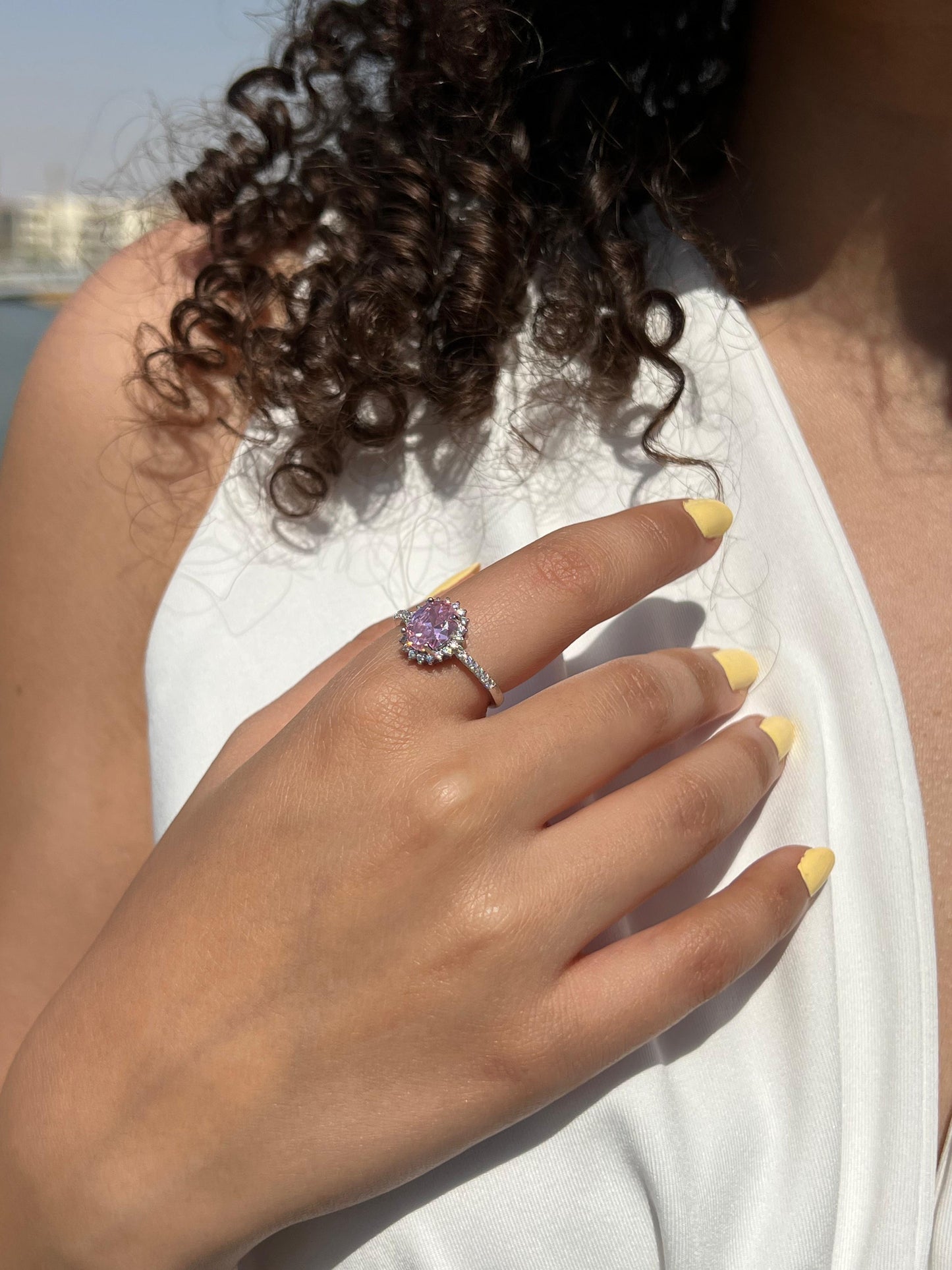 Pink Blush Ring in Sterling Silver -925