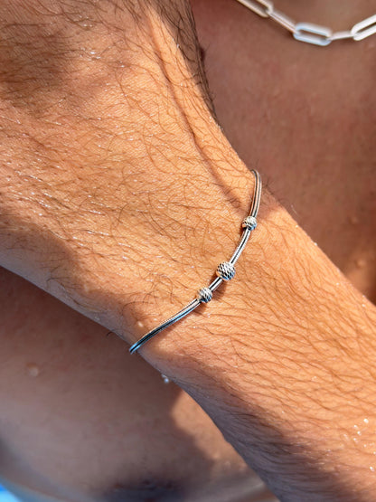 Beads Slider Bracelet Sterling Silver 925s