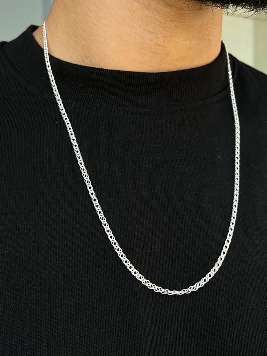 Miami Grommet Link Chain For Men Sterling Silver - 925-30cm