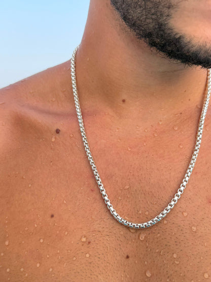 One OF One ⚡️Italian Grind Necklace Sterling Silver 925s (60cm-4.5mm)