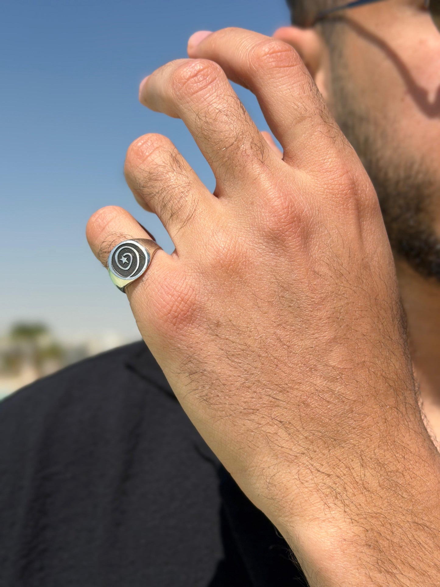 Spiral Star Ring in Sterling Silver 925s
