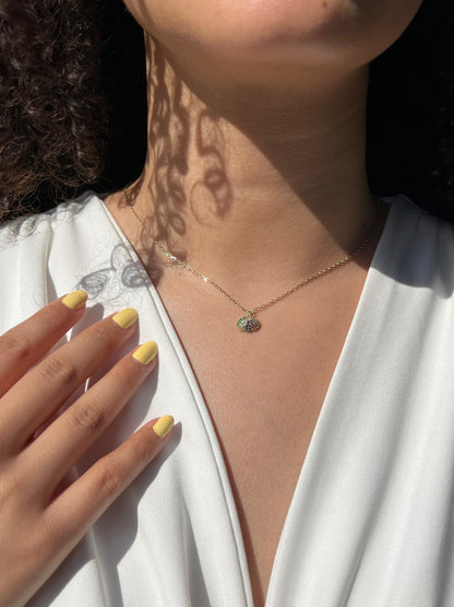 Magic Shell Necklace in Sterling Silver 925s